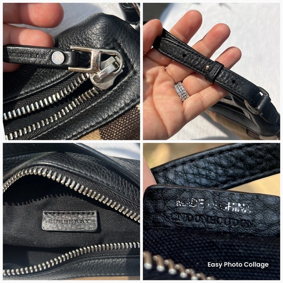 Burrberry Small Farley' Canvas Check & Leather Clutch Bag.❤️ - Picture 13 of 16